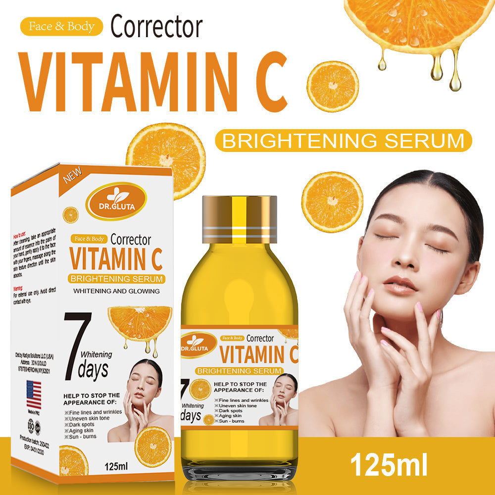 Vitamin C Face Serum for Glowing Skin Anti Aging Hyaluronic Acid Moisturizer - Teleplus