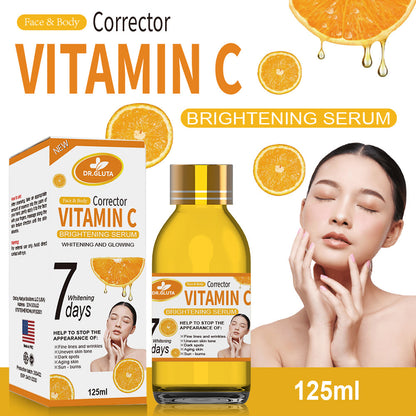 Vitamin C Face Serum for Glowing Skin Anti Aging Hyaluronic Acid Moisturizer - Teleplus