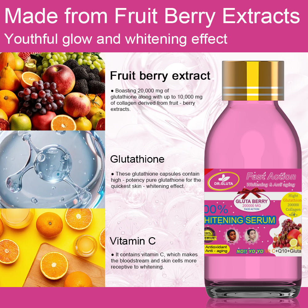 Vitamin C Face Serum for Glowing Skin Anti Aging Hyaluronic Acid Moisturizer - Teleplus