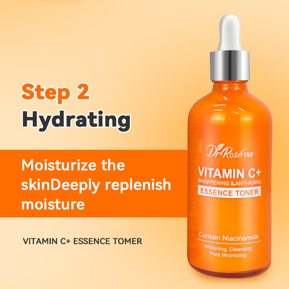 Vitamin C Skin Care Gift Set for Moisturizing and Brightening - Teleplus skin care gift set skincare types vitamin c