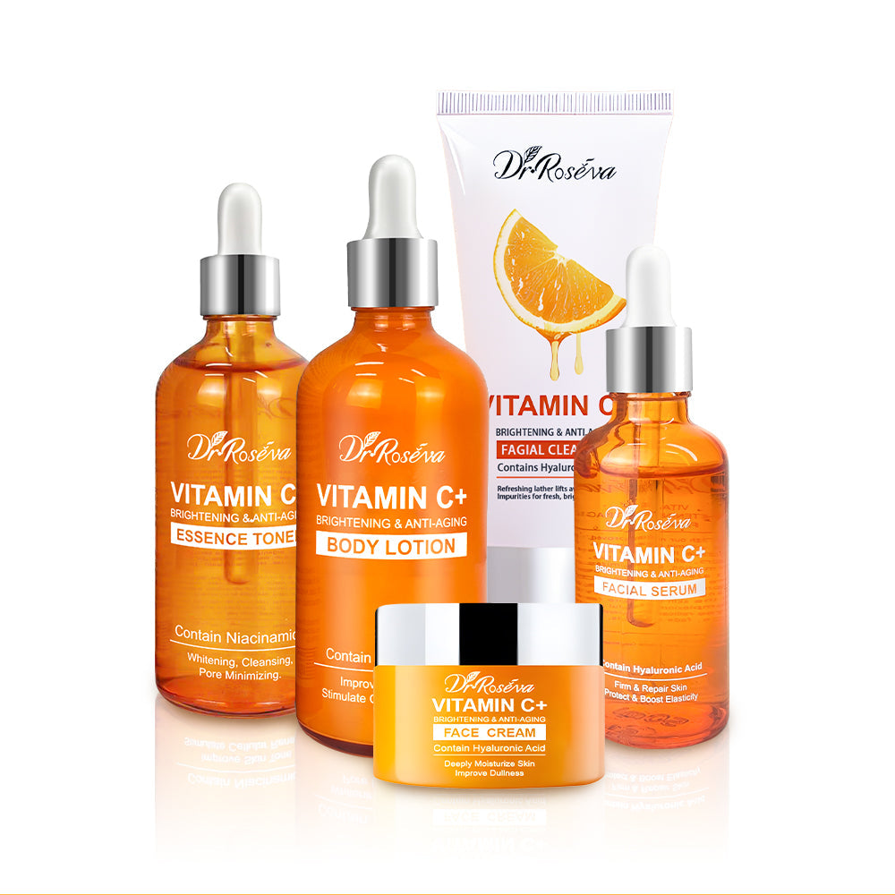 Vitamin C Skin Care Gift Set for Moisturizing and Brightening - Teleplus skin care gift set skincare types vitamin c