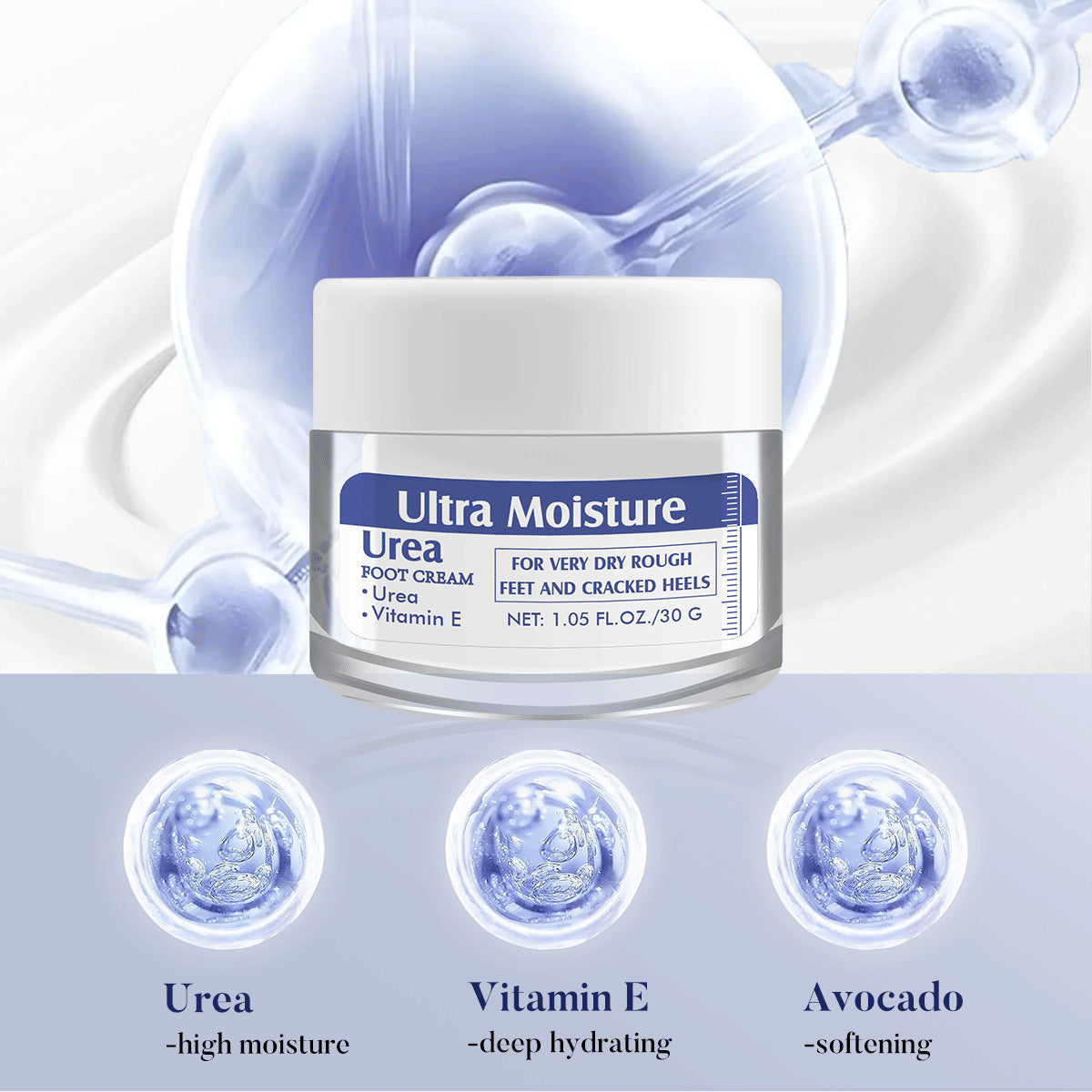 Vitamin E Urea Foot Cream for Hydrating Softening Skin 30g - vitamin e urea foot cream hydrating