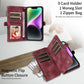 Wallet Flip Zipper Phone Leather Case - Wallet Flip Zipper Phone Case with Magnetic Suction