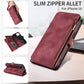 Wallet Flip Zipper Phone Leather Case - Wallet Flip Zipper Phone Case with Magnetic Suction