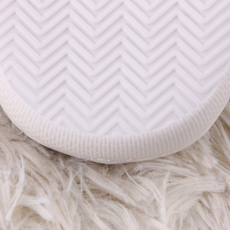 Warm Artificial Wool Indoor Slippers for Men and Women with Non-Slip Sole - warm artificial wool indoor slippers