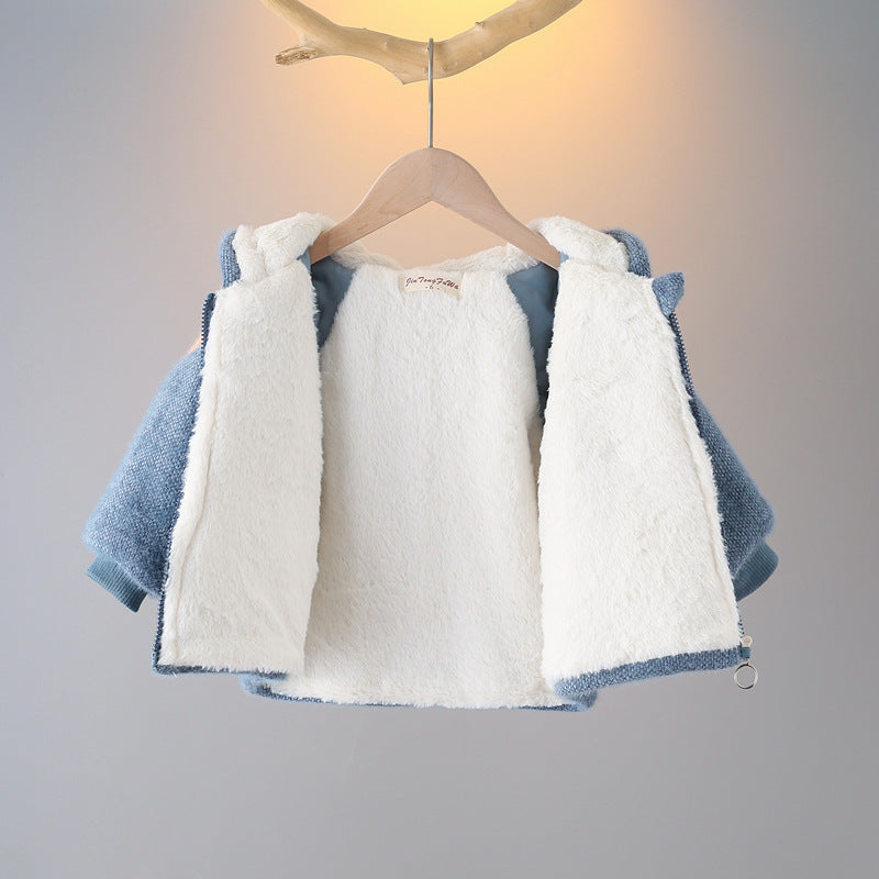 Warm Winter Mink Velvet Padded Jacket for Middle-Aged and Large Children - Teleplus Kids warm winter mink velvet padded