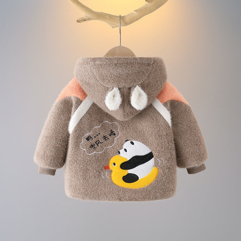 Warm Winter Mink Velvet Padded Jacket for Middle-Aged and Large Children - Teleplus Kids warm winter mink velvet padded