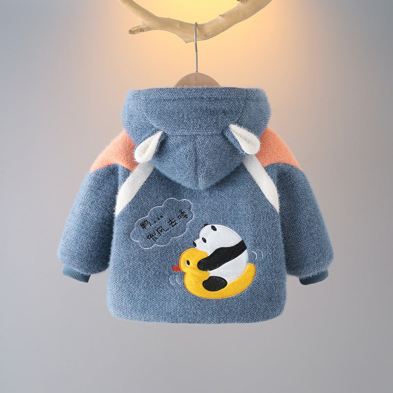 Warm Winter Mink Velvet Padded Jacket for Middle-Aged and Large Children - Teleplus Kids warm winter mink velvet padded