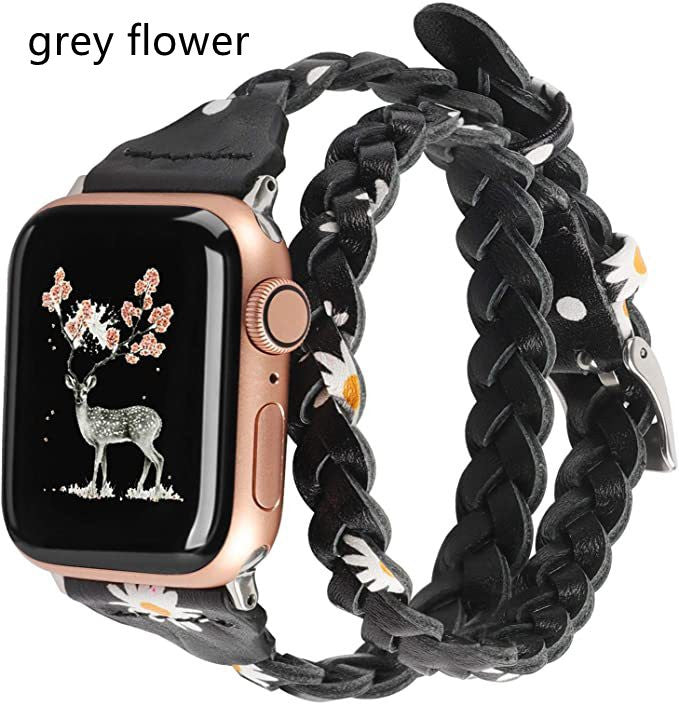 Watch First Layer Genuine Leather Cowhide Braided Leather Strap - Genuine Leather Braided Watch Strap for Apple Fitbit