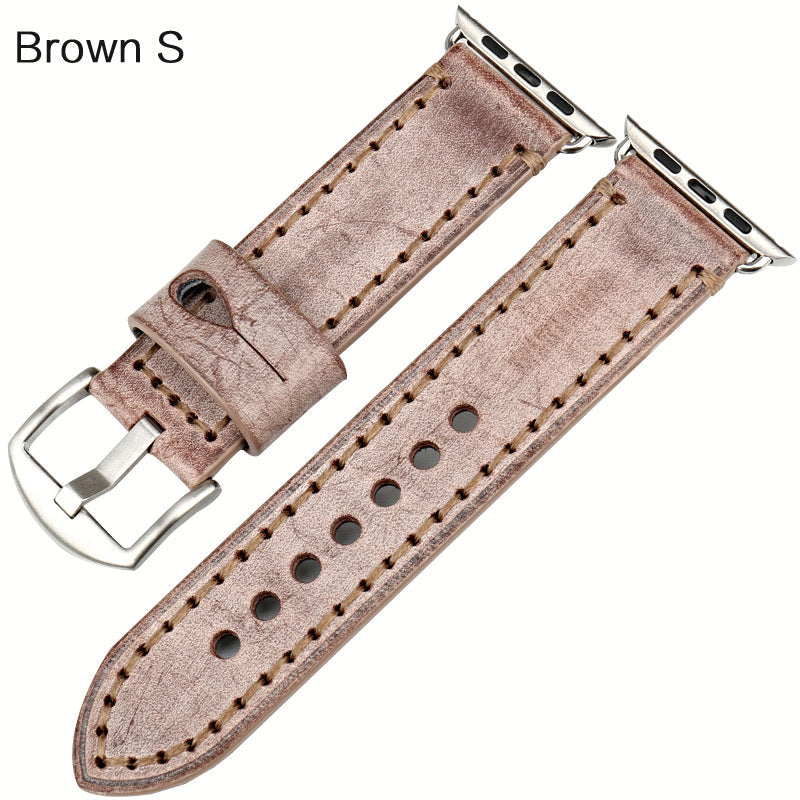 Watch strap with leather - Leather Buckle Watch Strap with 205mm Length