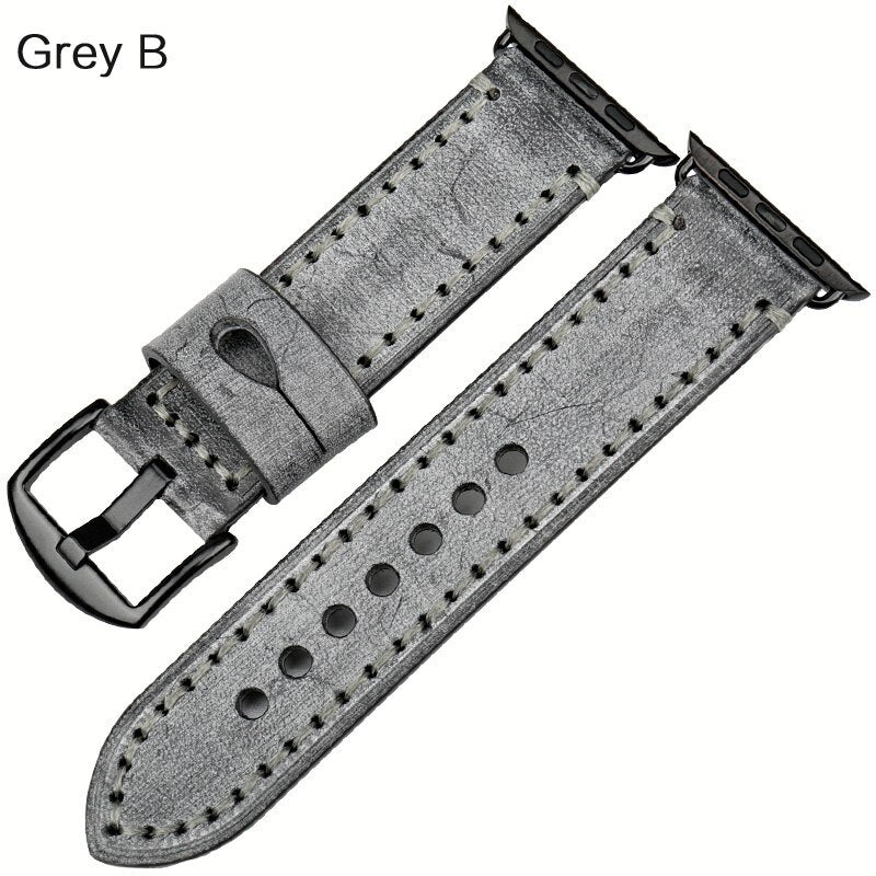 Watch strap with leather - Leather Buckle Watch Strap with 205mm Length