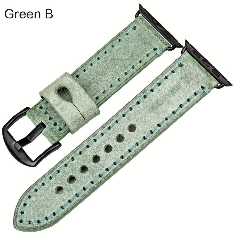 Watch strap with leather - Leather Buckle Watch Strap with 205mm Length