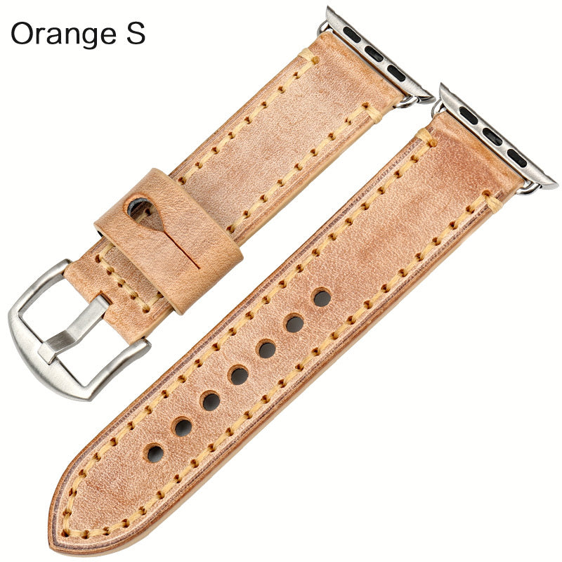 Watch strap with leather - Leather Buckle Watch Strap with 205mm Length