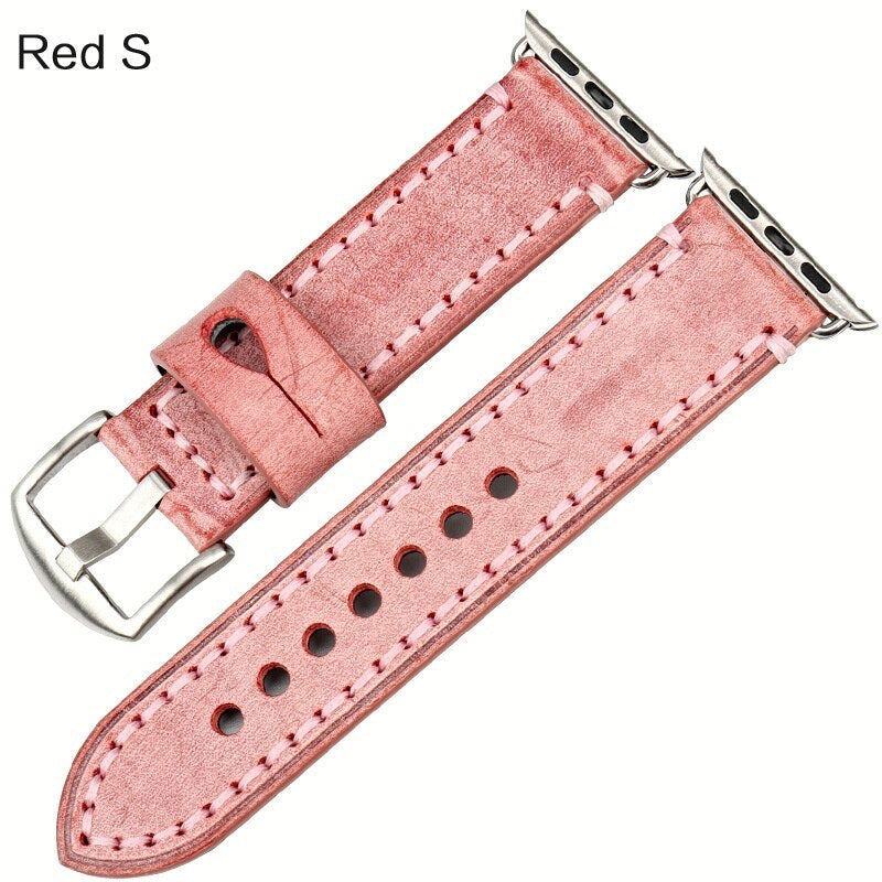 Watch strap with leather - Leather Buckle Watch Strap with 205mm Length