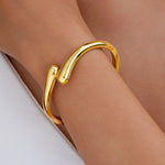 Water Drop Streamline Exaggerated Bracelet Alloy Unisex Jewelry - water drop streamline exaggerated bracelet
