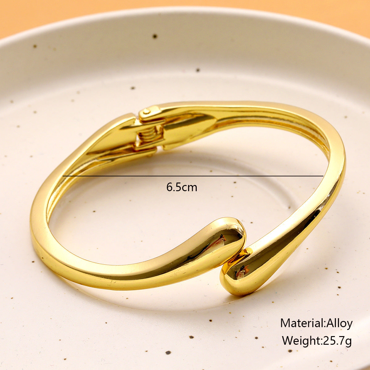 Water Drop Streamline Exaggerated Bracelet Alloy Unisex Jewelry - water drop streamline exaggerated bracelet