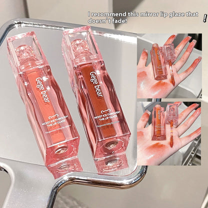 Water Light Mirror Transparent Lip Lacquer with Rich Moist Ice and Discoloration Resistance - Teleplus rich moist ice