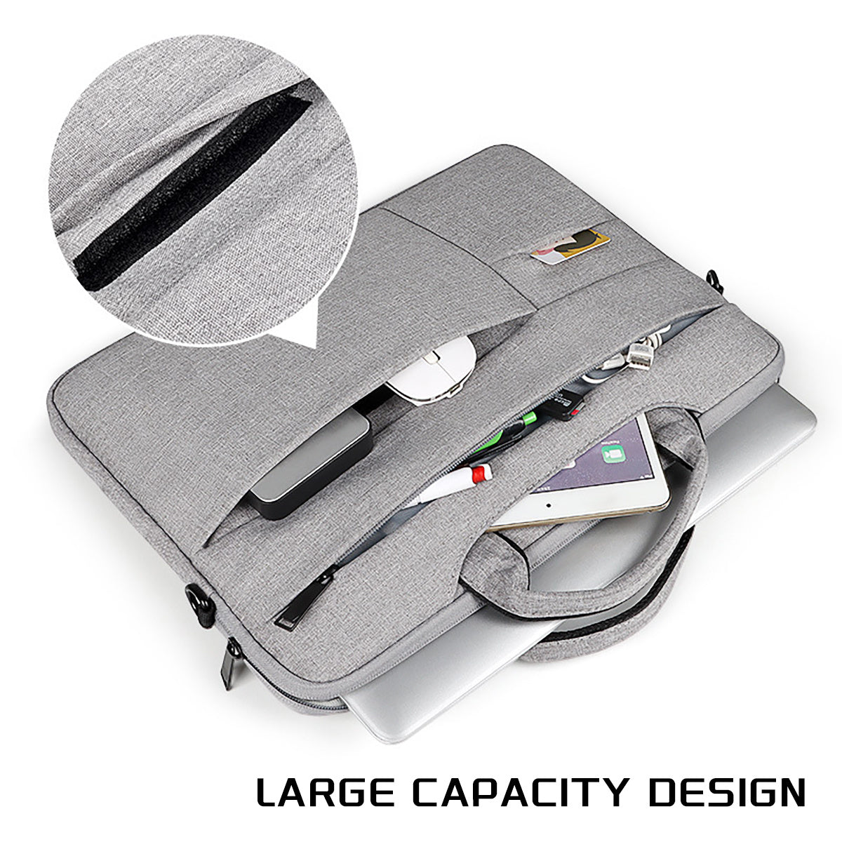 Water Repellent Laptop Bag with Modern Design and Durable Fabric - Teleplus external dimensions internal laptop bag