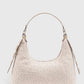 Woven Faux Fur Baguette Shoulder Bag for Women