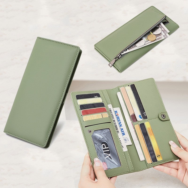 Waterproof Anti-Theft Credit Card Wallet with Zipper Buckle in Multiple Colors - Wallets for Women: Style Meets