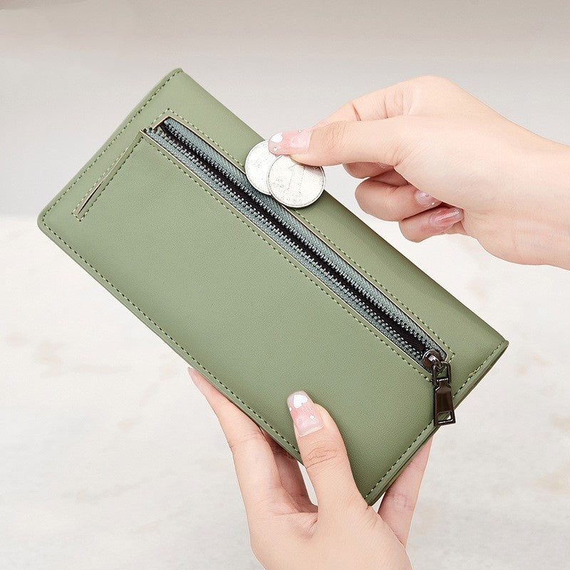 Waterproof Anti-Theft Credit Card Wallet with Zipper Buckle in Multiple Colors - Wallets for Women: Style Meets