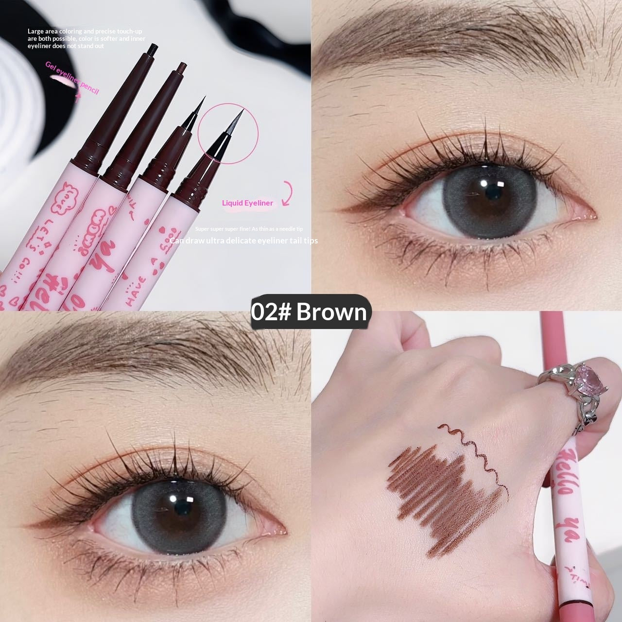 Waterproof Black Brown Liquid Eyeliner Pencil for Precise Eye Makeup