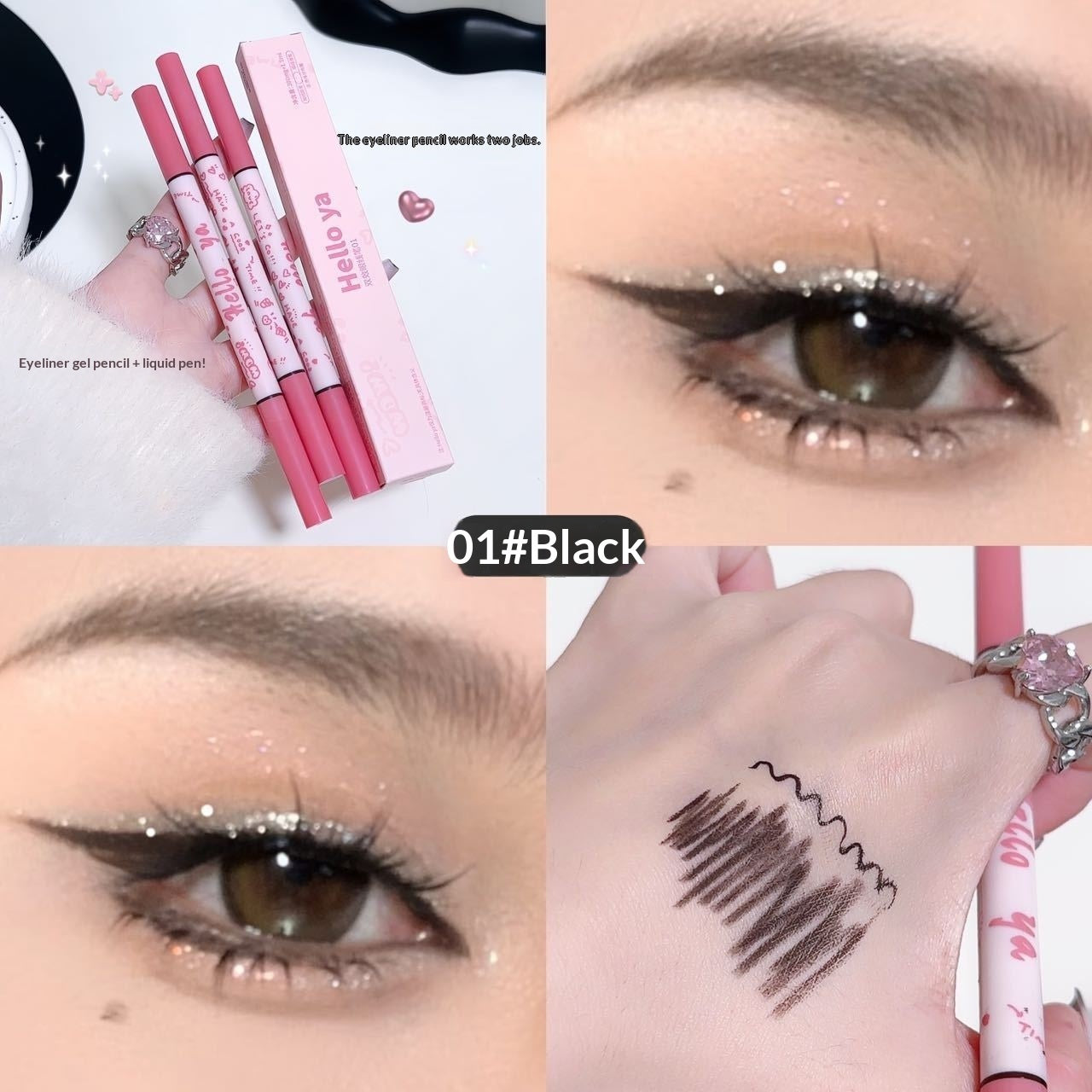 Waterproof Black Brown Liquid Eyeliner Pencil for Precise Eye Makeup