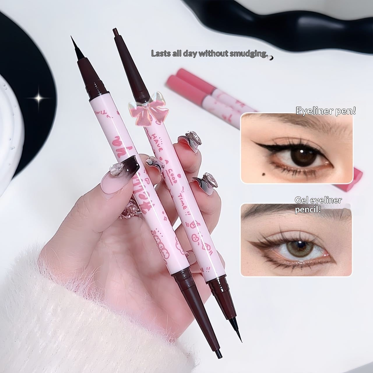 Waterproof Black Brown Liquid Eyeliner Pencil for Precise Eye Makeup