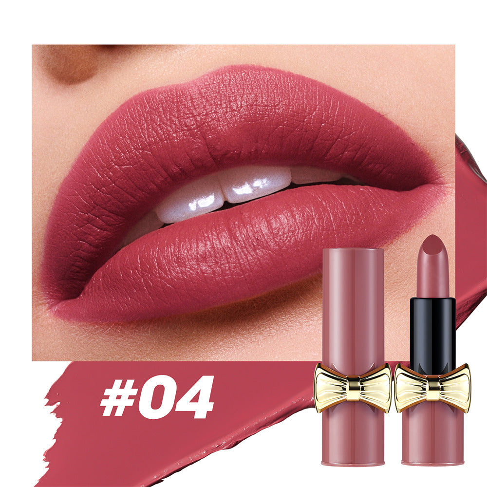 Waterproof Bow Lipstick Matte Velvet for Lasting Skin Color Enhancement - Teleplus bow lipstick matte velvet lasting