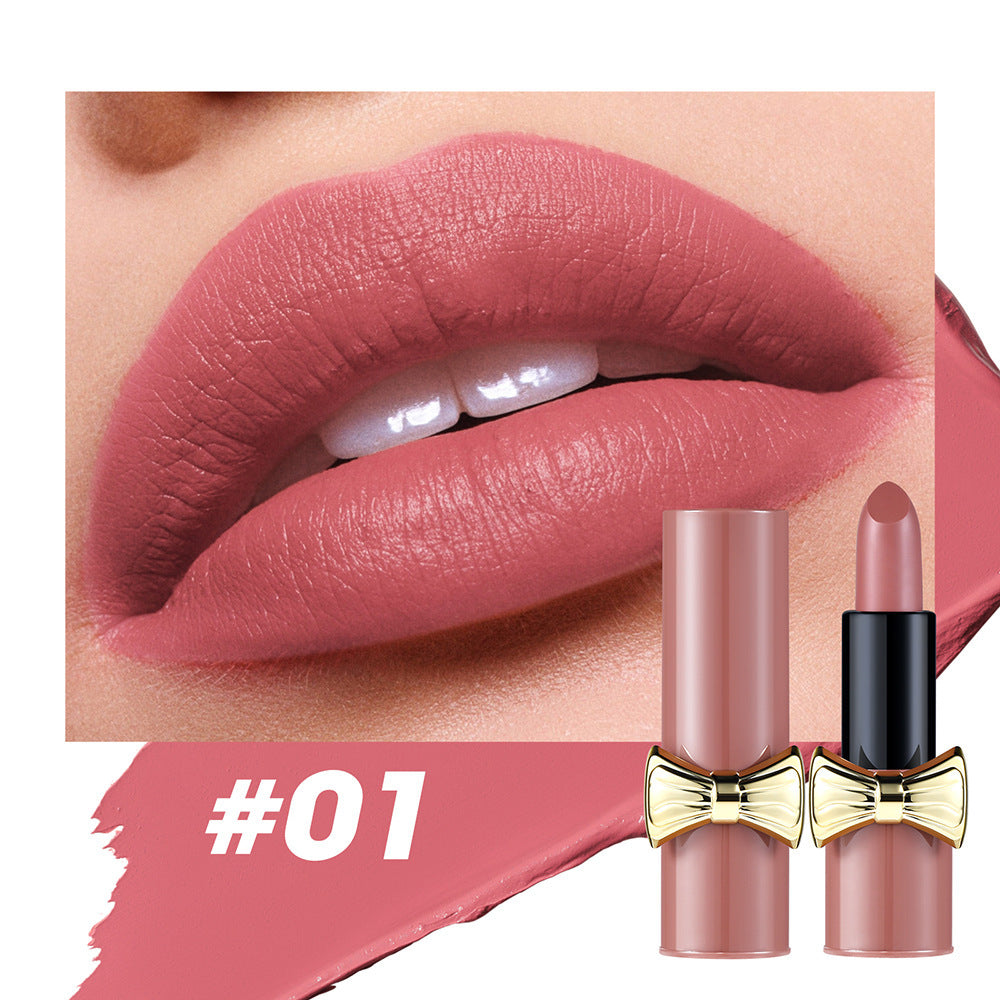 Waterproof Bow Lipstick Matte Velvet for Lasting Skin Color Enhancement - Teleplus bow lipstick matte velvet lasting