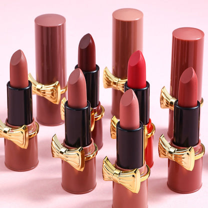 Waterproof Bow Lipstick Matte Velvet for Lasting Skin Color Enhancement - Teleplus bow lipstick matte velvet lasting