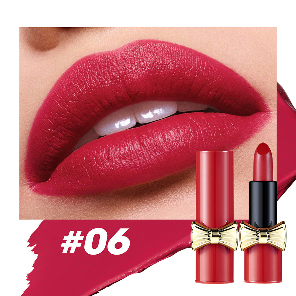 Waterproof Bow Lipstick Matte Velvet for Lasting Skin Color Enhancement - Teleplus bow lipstick matte velvet lasting