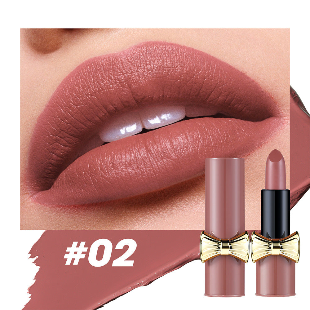 Waterproof Bow Lipstick Matte Velvet for Lasting Skin Color Enhancement - Teleplus bow lipstick matte velvet lasting