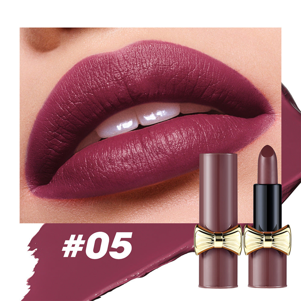 Waterproof Bow Lipstick Matte Velvet for Lasting Skin Color Enhancement - Teleplus bow lipstick matte velvet lasting