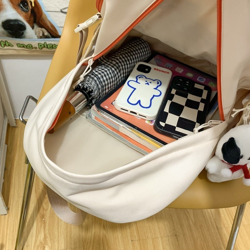 Waterproof College Female Shoulder Bag with Curved Strap for the United States - Teleplus united states chf college