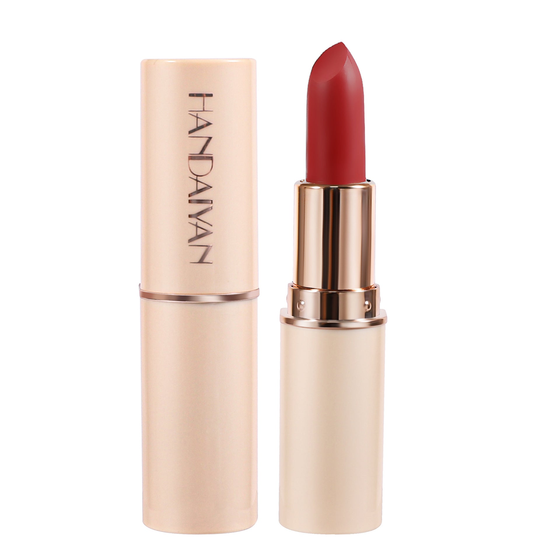 Waterproof Color Matte Lipstick in Cylinder Design for Easy Application - Teleplus color matte lipstick half cylinder