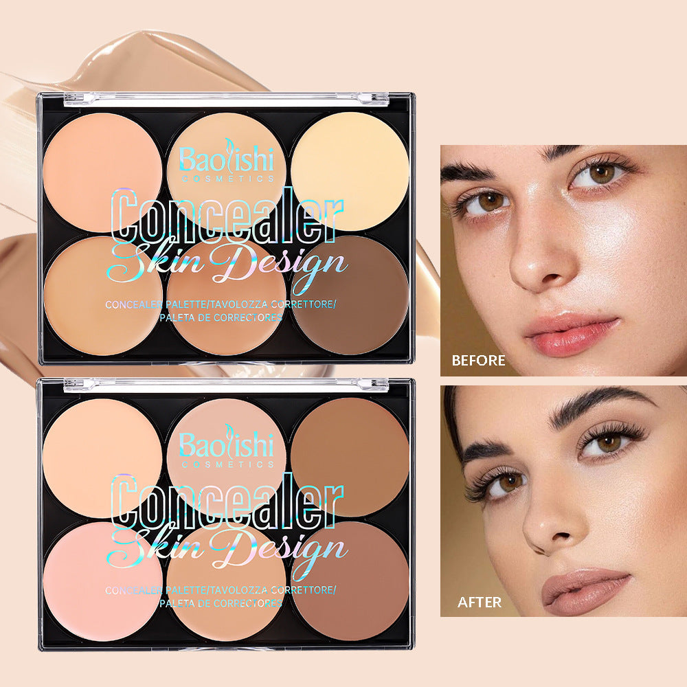 Waterproof Contour Compact Makeup with Moisturizing Light Concealer and Brightening Effect - Teleplus contour compact