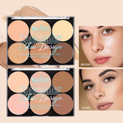 Waterproof Contour Compact Makeup with Moisturizing Light Concealer and Brightening Effect - Teleplus contour compact