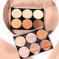 Waterproof Contour Compact Makeup with Moisturizing Light Concealer and Brightening Effect - Teleplus contour compact