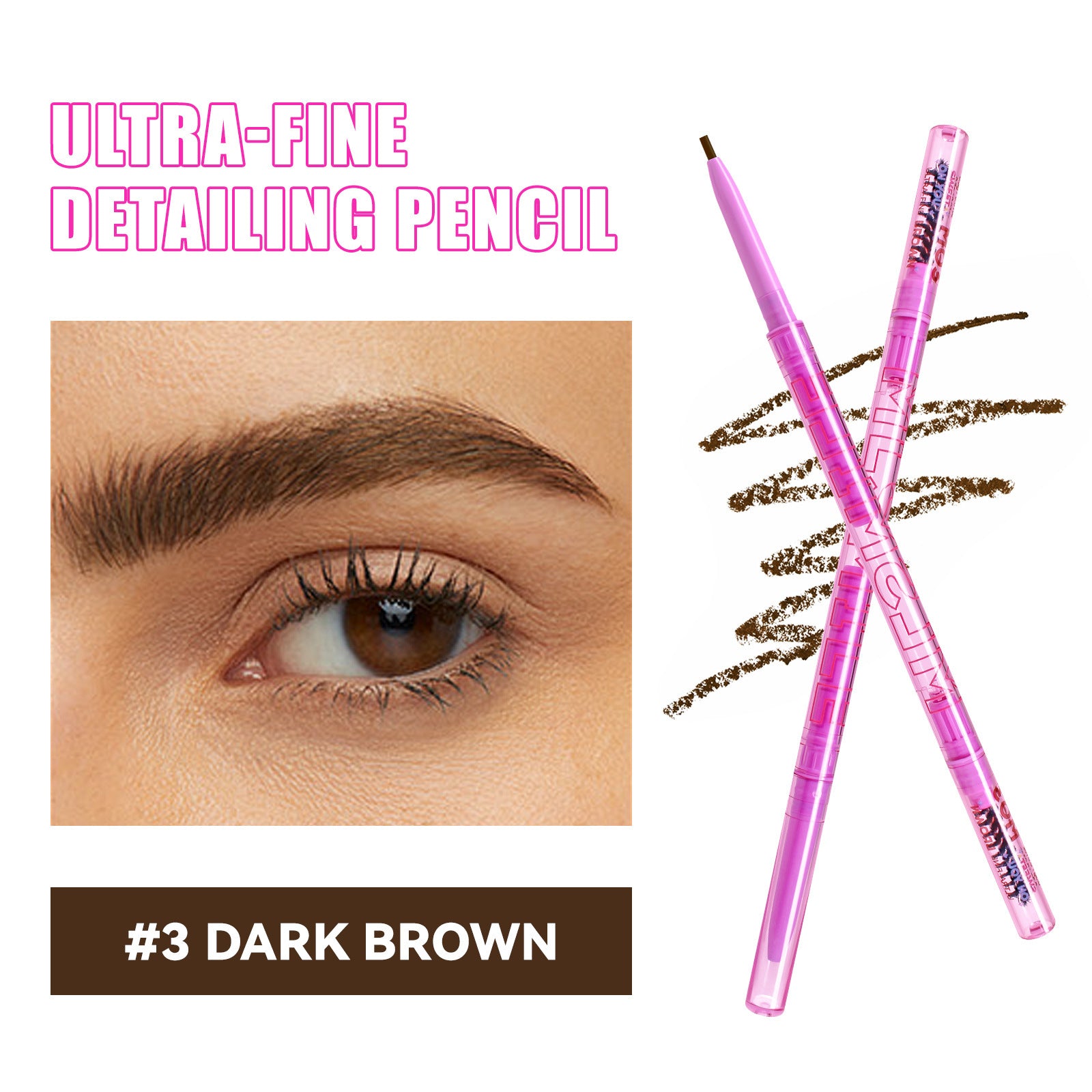 Waterproof Eyebrow Pencil Set with 4 Neutral and Dark Shades - Teleplus eyebrow pencil waterproof