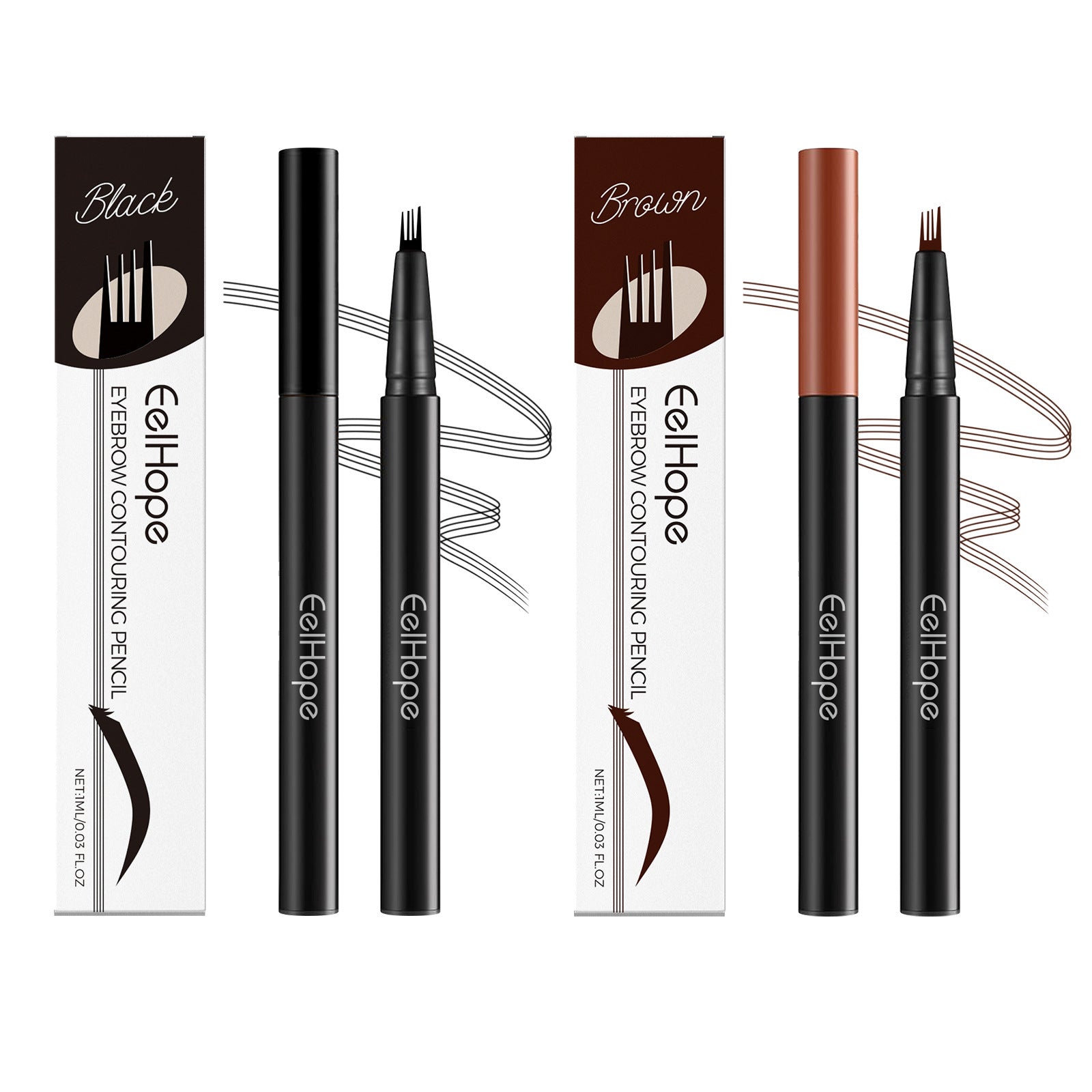 Waterproof Eyebrow Pencil with Tip Applicator and Natural Ingredients - Teleplus eyebrow pencil tip applicator