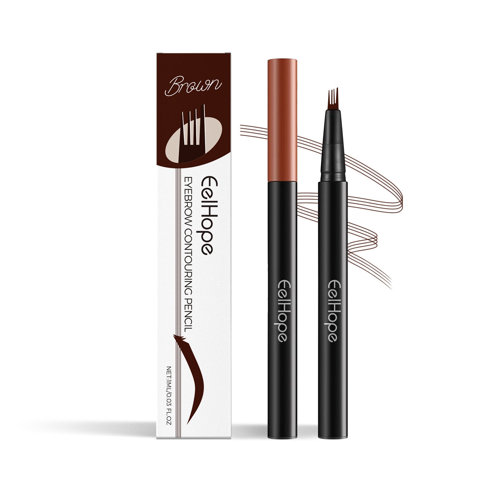Waterproof Eyebrow Pencil with Tip Applicator and Natural Ingredients - Teleplus eyebrow pencil tip applicator
