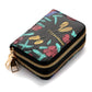 Waterproof Floral Pattern Credit Card Wallet Secure Anti-Theft for United States - Hand-painted Women with Secret