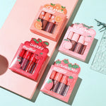 Waterproof Fruit Lip Glaze Set with Nonstick Cup and Velvet Matte Finish - Teleplus nonstick cup fruit lip glaze velvet