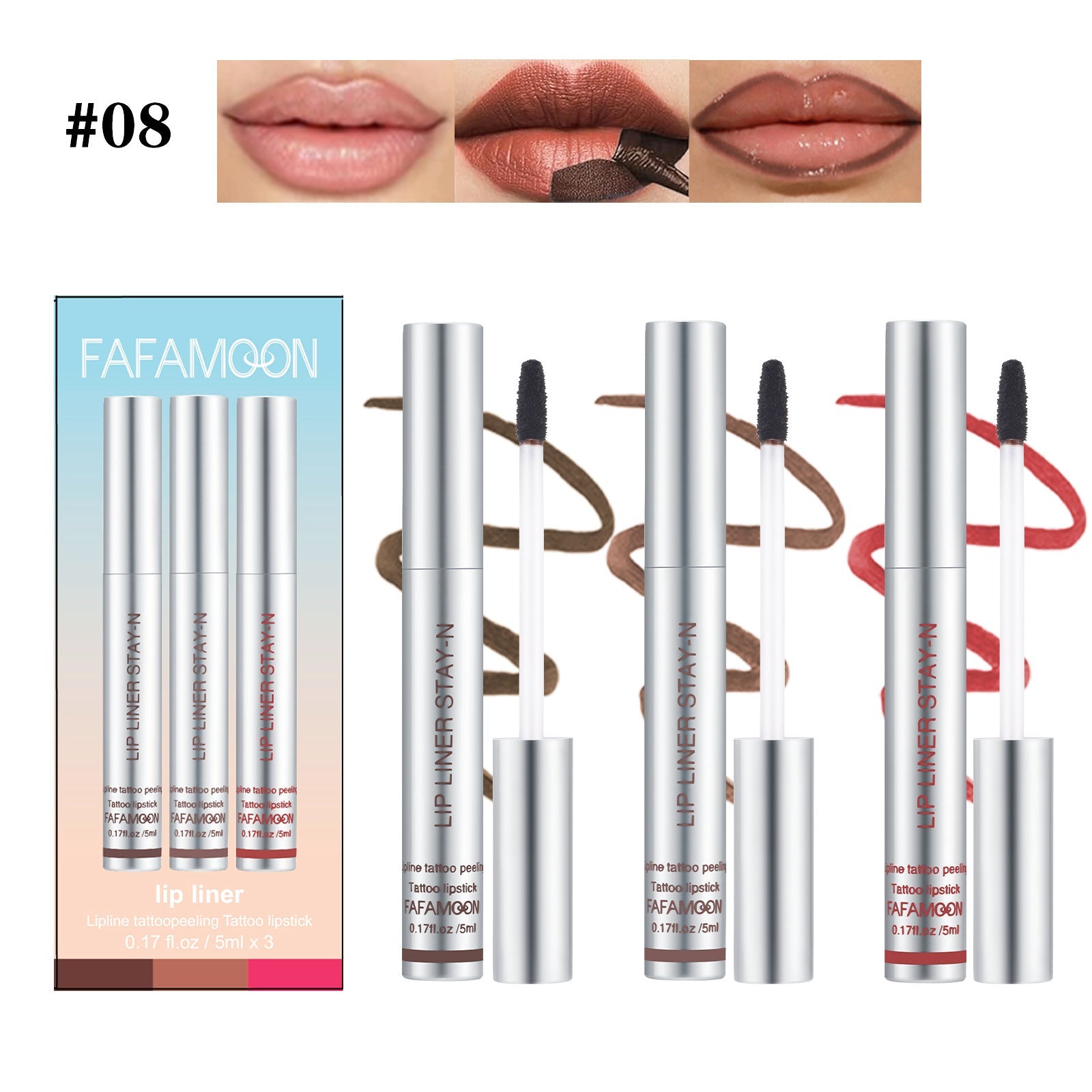 Waterproof Lip Lacquer for Discoloration Resistance and Smooth Application - Teleplus stripping lip liner waterproof