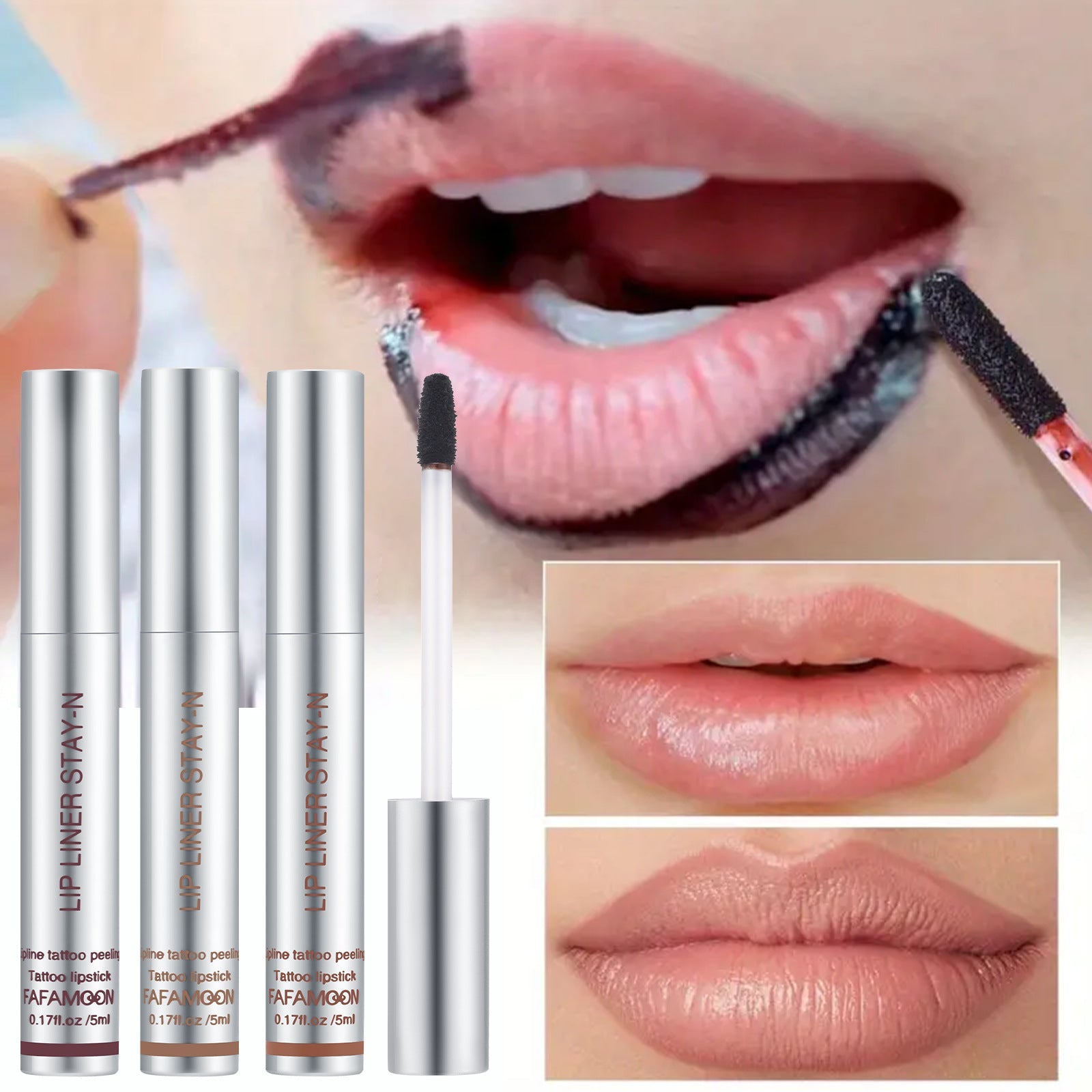 Waterproof Lip Lacquer for Discoloration Resistance and Smooth Application - Teleplus stripping lip liner waterproof
