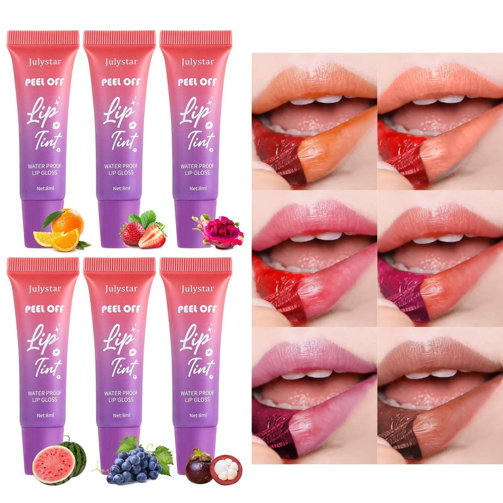 Waterproof Lip Lacquer Matte with Makeup Fruit Flavor 8ml - Teleplus makeup fruit flavor pull lip lacquer matte