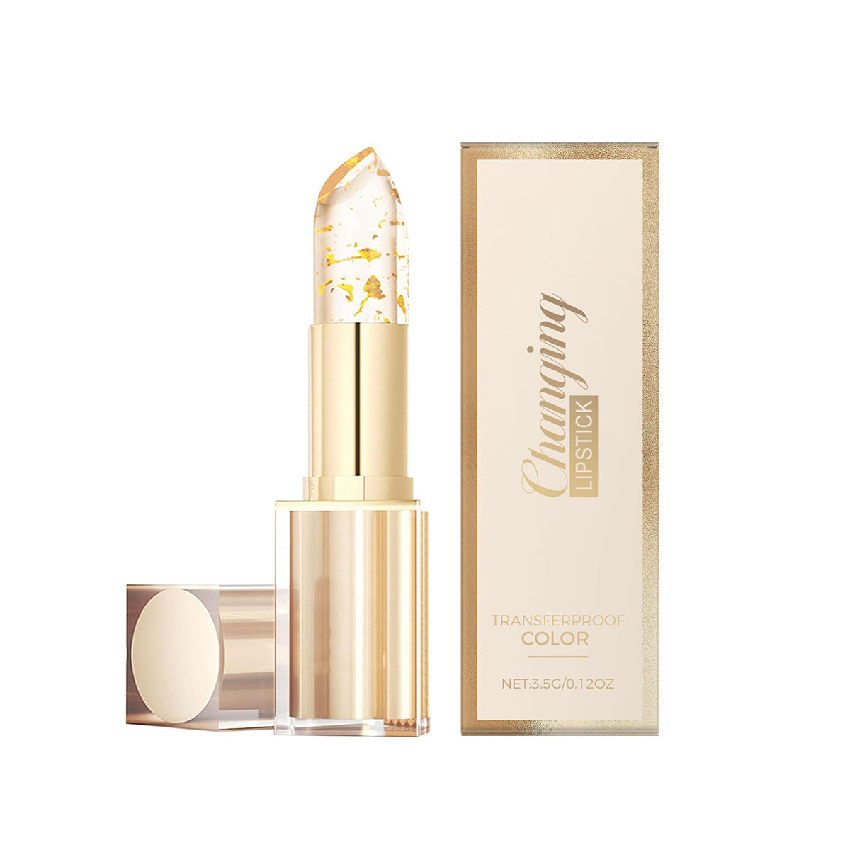 Waterproof Long Lasting Color Changing Lipstick Moisturizing Gold Case - Teleplus Store color changing gold case