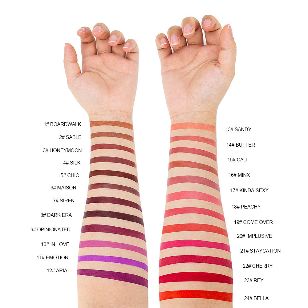 Waterproof Long Lasting Nonstick Matte Lipstick Lip Glaze for All Skin Types - Teleplus lipstick lip glaze matte