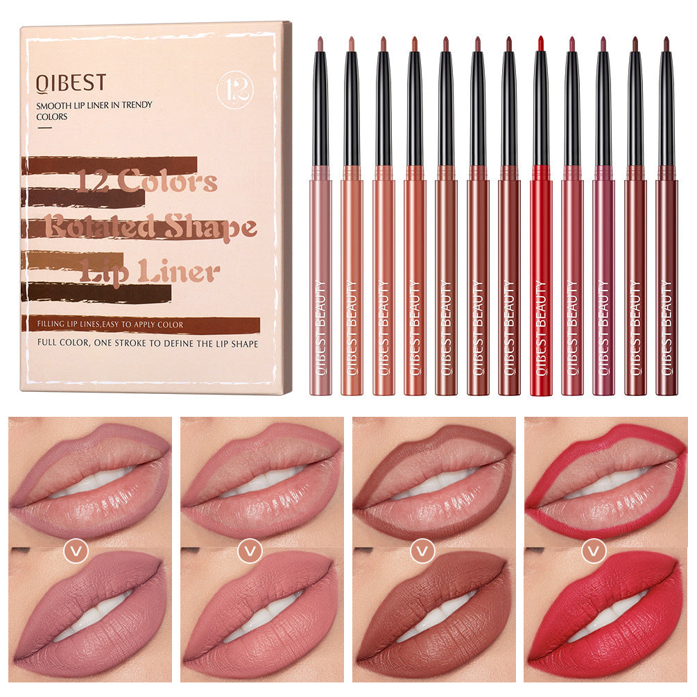 Waterproof Matte Finish Lip Liner and Mixed Color Decoration Lipstick - Teleplus matte finish lip liner mixed color